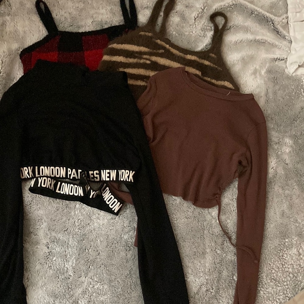 All clothes are in perfect condition. Asking 5 each.